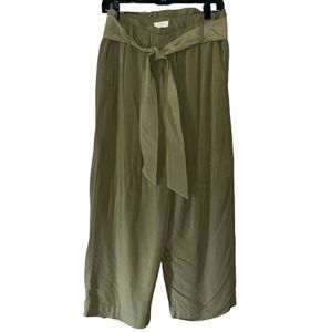 J.  Crew Point Sur olive green belted pull on palazzo pants 4